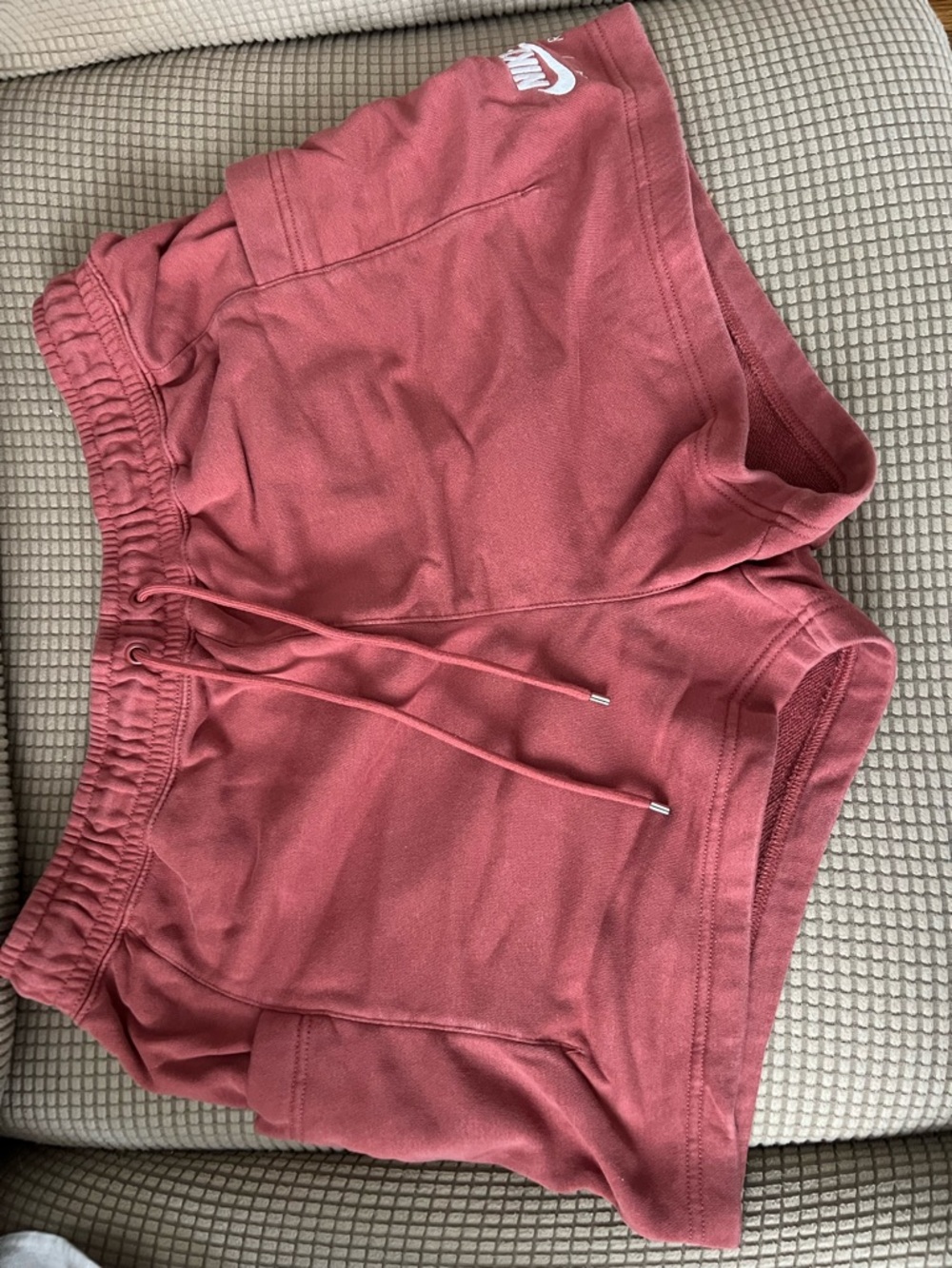Nike Cropped Elastic Hem Sweatshirt - Dusty Rose